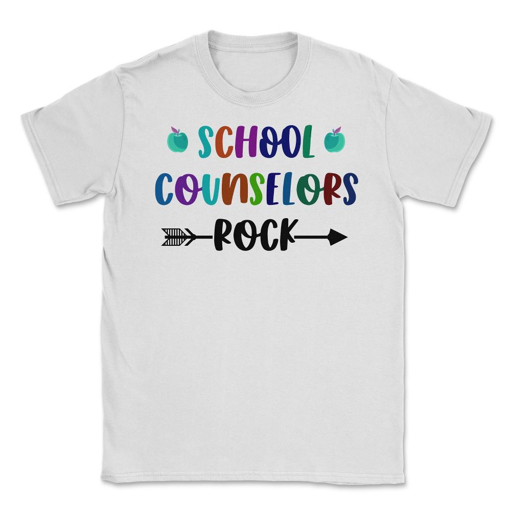 Funny School Counselors Rock Trendy Counselor Appreciation product - White