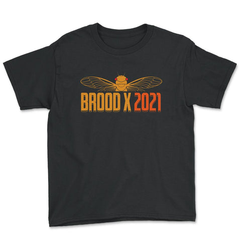 Cicada Brood X 2021 Reemergence Theme Minimalist product Youth Tee - Black