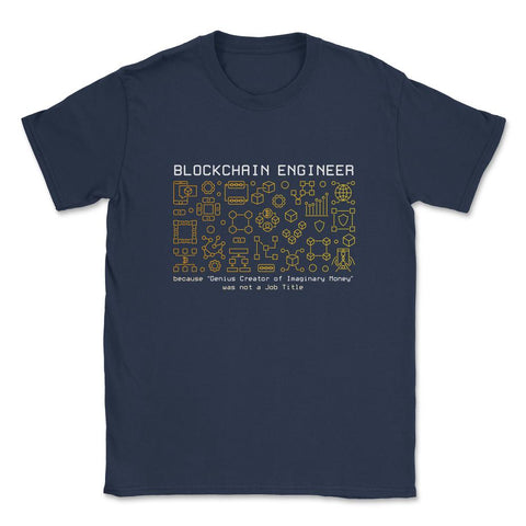 Blockchain Engineer Definition For Bitcoin & Crypto Fans graphic - Navy