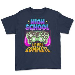 High School Complete Video Game Controller Graduate product Youth Tee - Navy