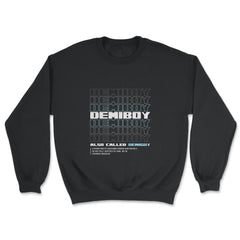 Demiboy Definition Male & Agender Color Flag Pride print - Unisex Sweatshirt - Black