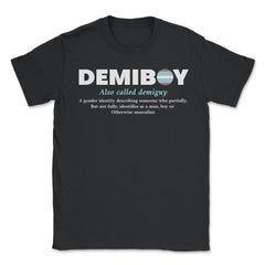 Demiboy Definition Male & Agender Color Flag Pride product - Unisex T-Shirt - Black