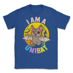 I am a Unibat Halloween Funny Unicorn Bat Gift Unisex T-Shirt - Royal Blue