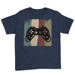Funny Gamer Humor Video Game Controller Vintage Weathered print Youth - Navy
