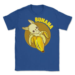 Cute Bunny Coming Out of a banana Funny Humor Gift print Unisex - Royal Blue