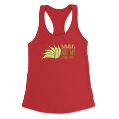 Bananas are My Spirit Fruit Funny Humor product Women's Racerback Tank - Red