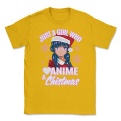 Just a Girl who Loves Anime & Christmas Manga Girl Otaku product - Gold