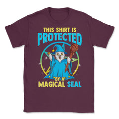 This Shirt is Protected by Magical Seal Halloween Unisex T-Shirt - Maroon