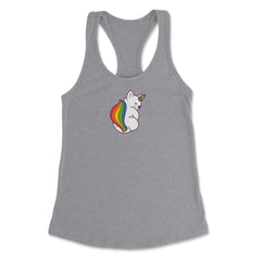 Rainbow Pride Flag Fantasy Creature Gay product Women's Racerback Tank - Heather Grey