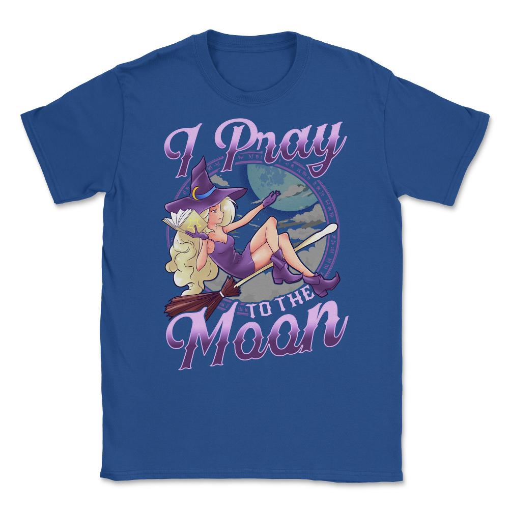 Halloween Witch I Pray To the Moon Anime Manga Vin Unisex T-Shirt - Royal Blue