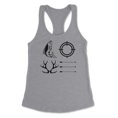 Funny Love Fishing And Hunting Antler Fish Target Arrow graphic - Heather Grey