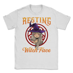 Resting Witch Face ANIME Witch Girl Character Gift Unisex T-Shirt - White
