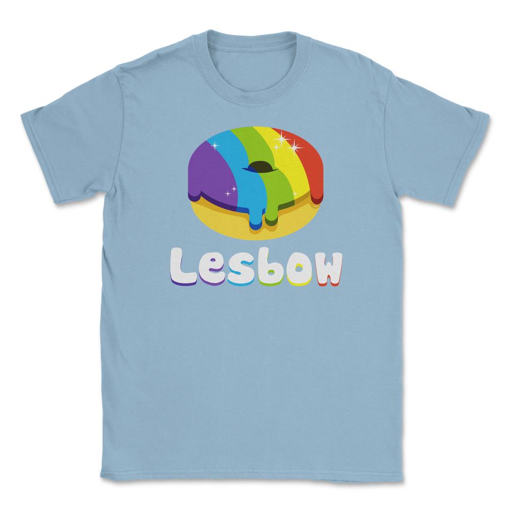 Lesbow Rainbow Donut Gay Pride Month t-shirt Shirt Tee Gift Unisex - Light Blue