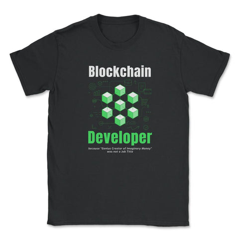 Blockchain Developer Definition For Bitcoin & Crypto Fans print - Black