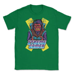 Extreme Gorilla Gamer Funny Humor T-Shirt Tee Shirt Gift Unisex - Green