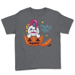 Magical Night! Halloween Unicorn Shirt Gifts Youth Tee - Smoke Grey