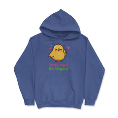 I Am Not A Nugget Go Vegan! Hilarious Chicken graphic Hoodie - Royal Blue