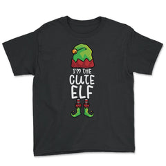 I'm The Cute Elf Costume Funny Matching Xmas product - Youth Tee - Black