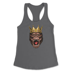 King Gorilla Head Angry Great Ape Wearing A Crown Design product - Dark Grey