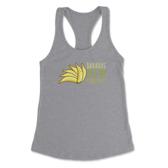 Bananas are My Spirit Fruit Funny Humor product Women's Racerback Tank - Heather Grey
