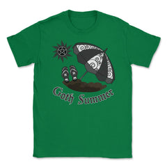 Gothic Summer Umbrella Sun & Flip Flops Goth Punk Grunge product - Green