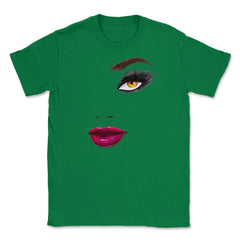 Eyelashes Makeup in Vogue Unisex T-Shirt - Green