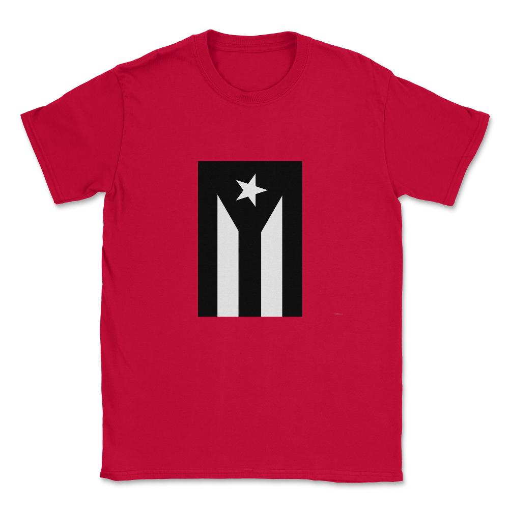 Puerto Rico Black Flag Resiste Boricua by ASJ design Unisex T-Shirt - Red
