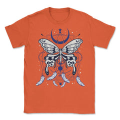 Butterfly Dreamcatcher Boho Mystical Esoteric Art print Unisex T-Shirt - Orange