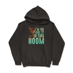I'm The Loudest In This Room Funny Flying Macaw graphic Hoodie - Black