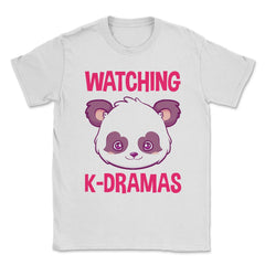 Cute Panda K-Drama Funny Korean graphic Unisex T-Shirt - White