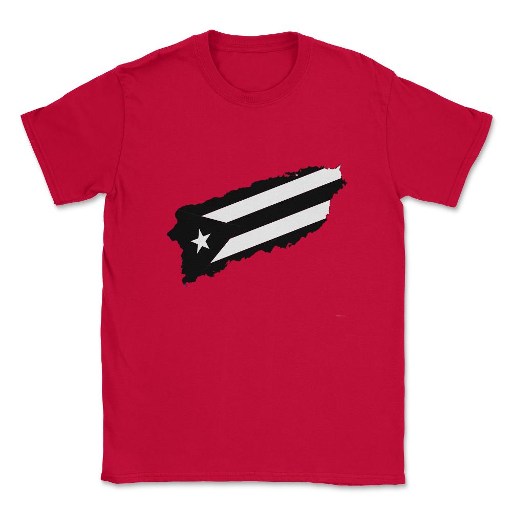 Puerto Rico Black Flag Resiste Boricua by ASJ product Unisex T-Shirt - Red