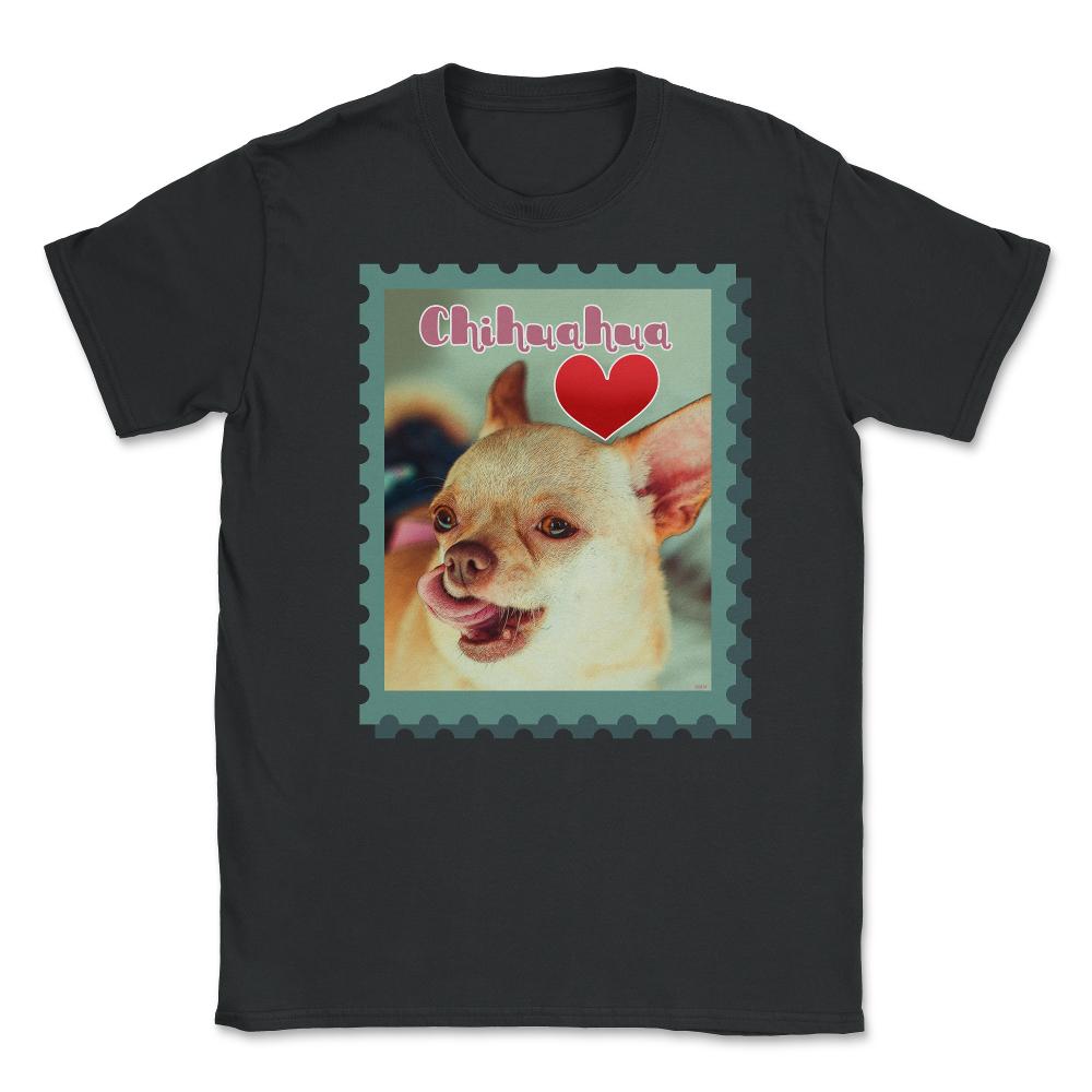 Chihuahua Love Stamp t-shirt Unisex T-Shirt - Black