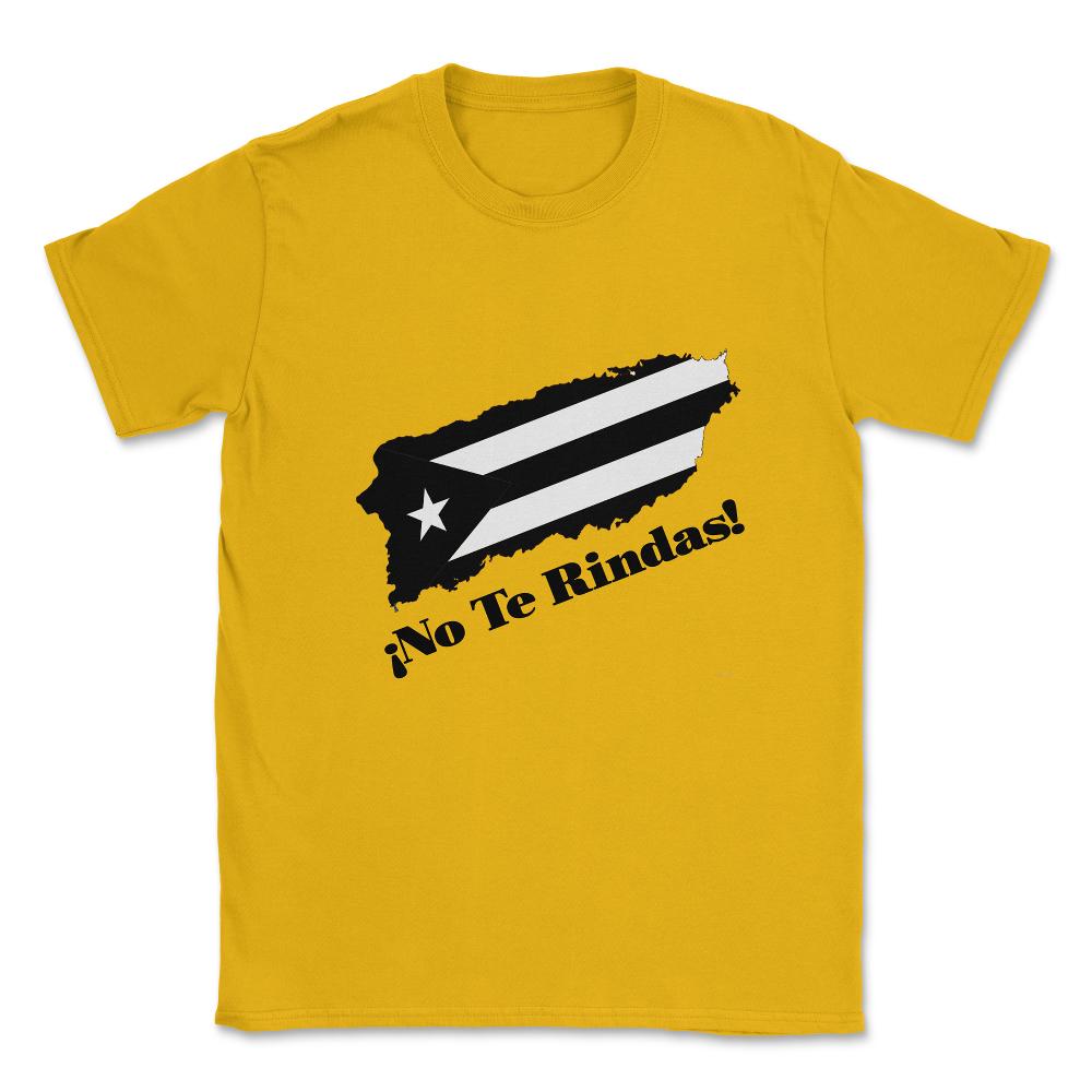Puerto Rico Black Flag No Te Rindas Boricua by ASJ design Unisex - Gold