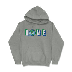 Love our Planet Earth Day Hoodie - Grey Heather
