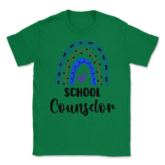 School Counselor Cute Rainbow Colorful Career Profession graphic - Green
