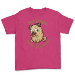 Fat pugs are harder to kidnap Funny t-shirt Youth Tee - Heliconia