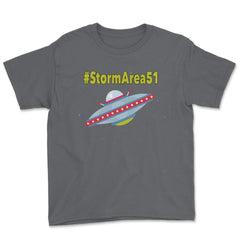 #stormarea51 Storm Area 51 Funny Alien UFO design by ASJ product - Smoke Grey