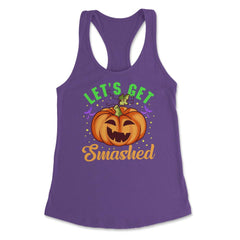 Halloween Costume Let’s Get Smashed Pumpkin for Him graphic Women's - Purple