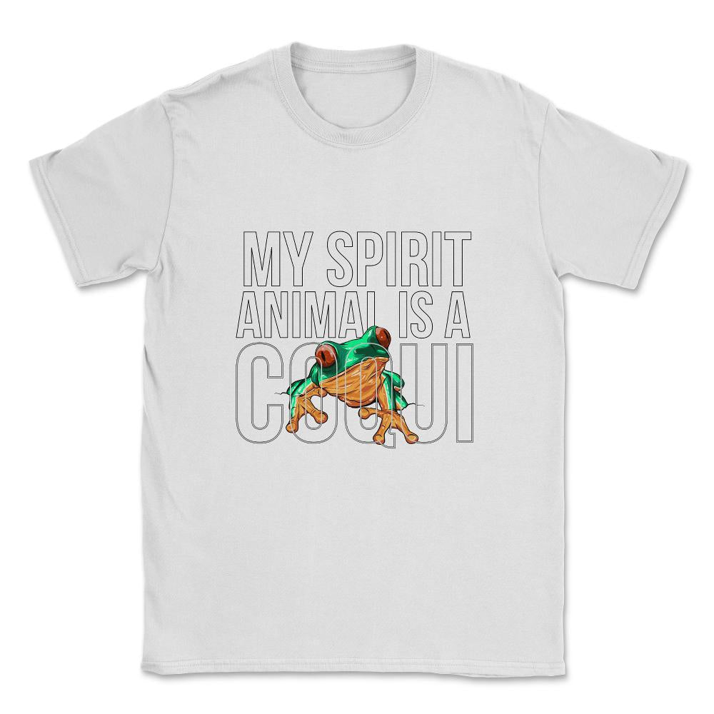 My Spirit Animal is a Coqui Boricua Puerto Rico Modern graphic Unisex - White