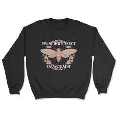 My Spirit Insect is a Cicada Retro Vintage Theme Meme product - Unisex Sweatshirt - Black