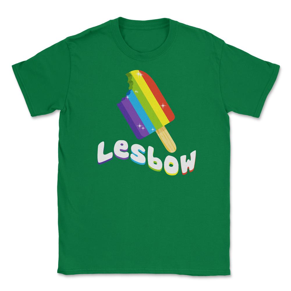 Lesbow Rainbow Ice cream Gay Pride Month t-shirt Shirt Tee Gift - Green