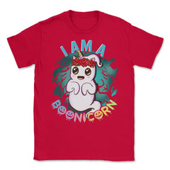 I am a Boonicorn Funny Unicorn Ghost Halloween Unisex T-Shirt - Red