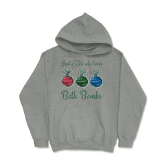 Just a Girl Who loves Bath Bombs Relaxed Women graphic Hoodie - Grey Heather