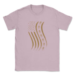Cicada Line in Distressed US Flag for Cicada Reemergence design - Light Pink
