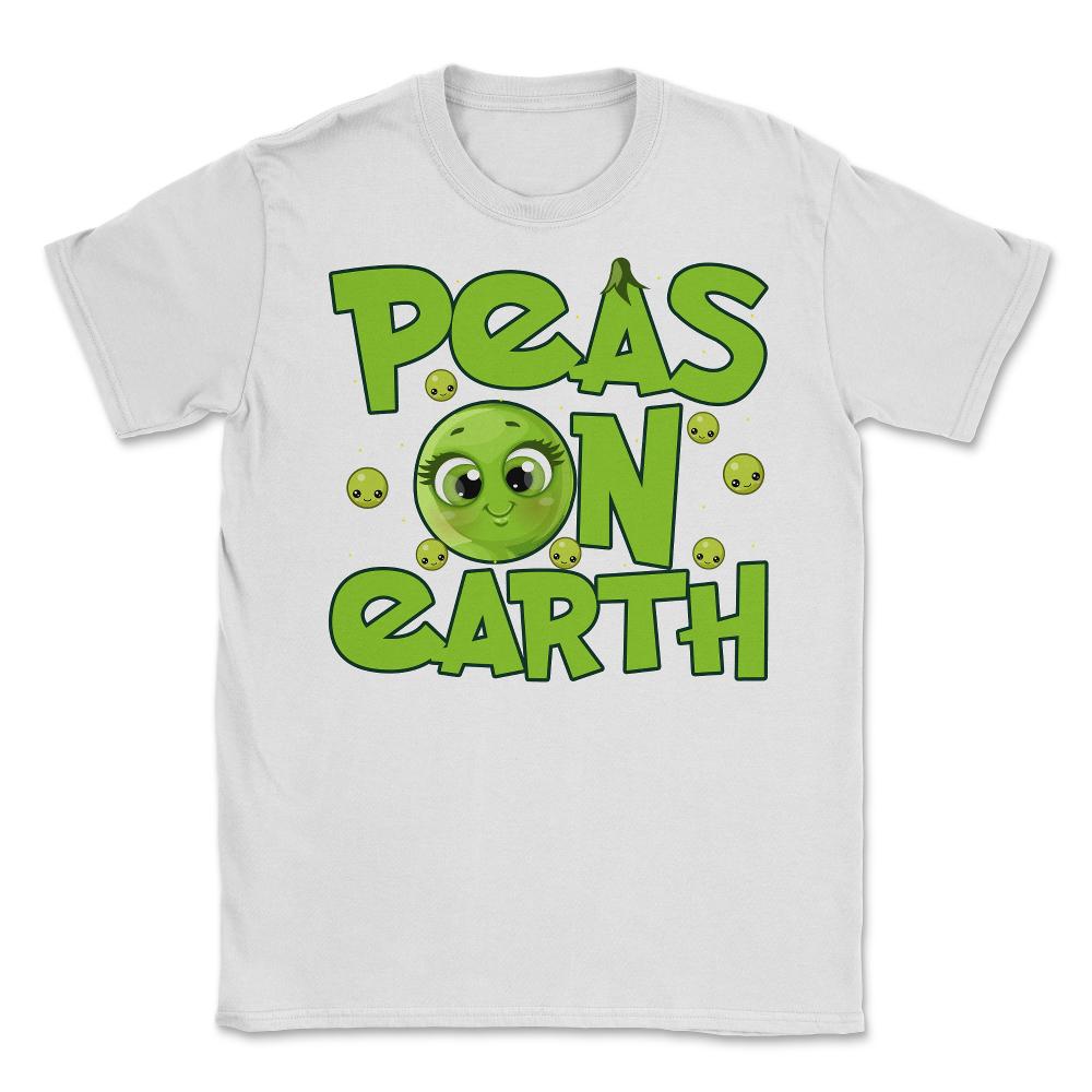 Peas On Earth Funny Peace On Earth Foodie Pun Meme print Unisex - White