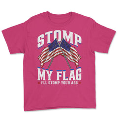 Stomp My Flag, I'll Stomp Your Ass Retro Vintage Patriot product - Heliconia