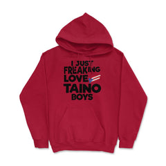 I Just Freaking Love Taino Boys Souvenir graphic Hoodie - Red