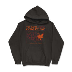 Cicada Invasion Coming to These States in US Map Cool graphic Hoodie - Black
