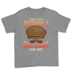 Becoming a Great Grandpa Youth Tee - Grey Heather
