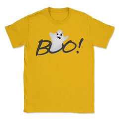 Boo! Ghost Humor Halloween Shirts & Gifts Unisex T-Shirt - Gold